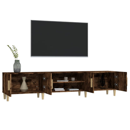 Tv-Meubel 80X3,5X40 Cm Bewerkt Hout Kleurig Gerookt eiken