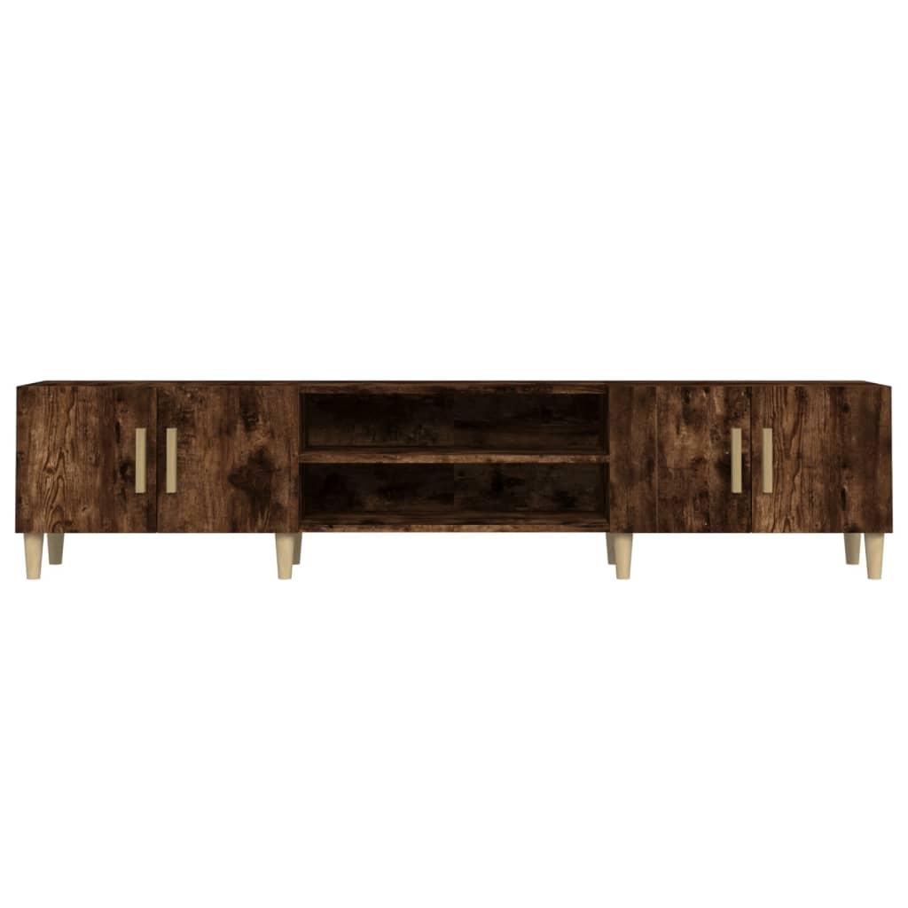 Tv-Meubel 80X3,5X40 Cm Bewerkt Hout Kleurig Gerookt eiken