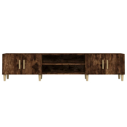 Tv-Meubel 80X3,5X40 Cm Bewerkt Hout Kleurig Gerookt eiken