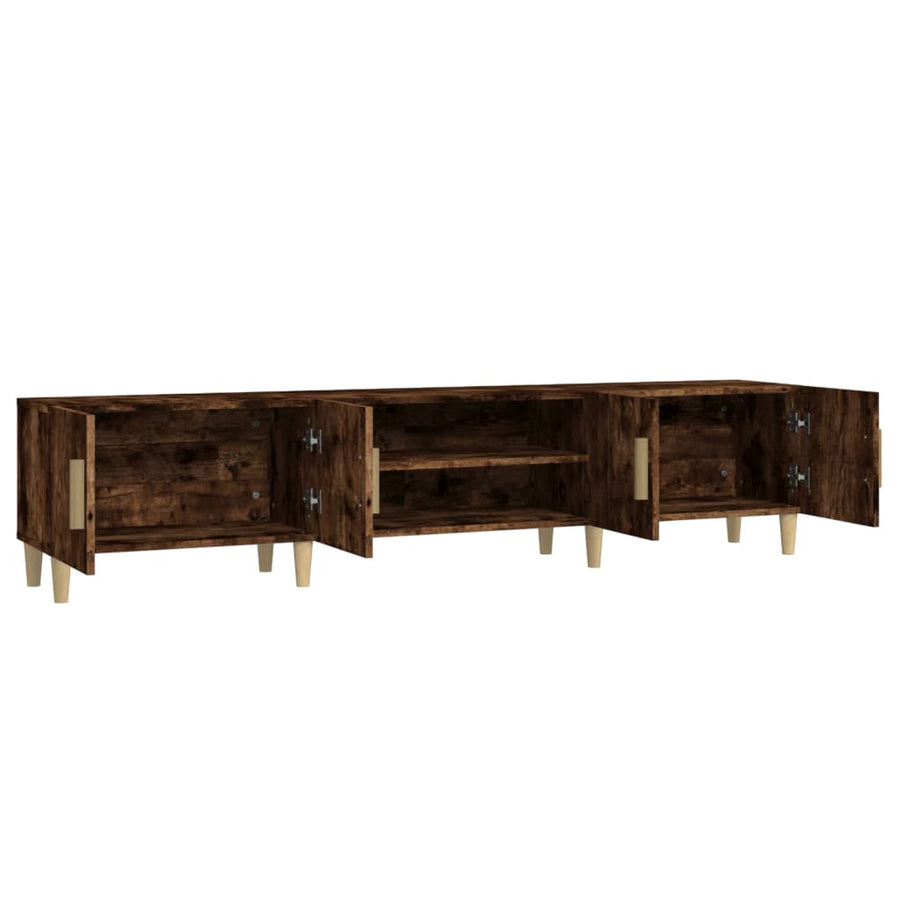 Tv-Meubel 80X3,5X40 Cm Bewerkt Hout Kleurig Gerookt eiken