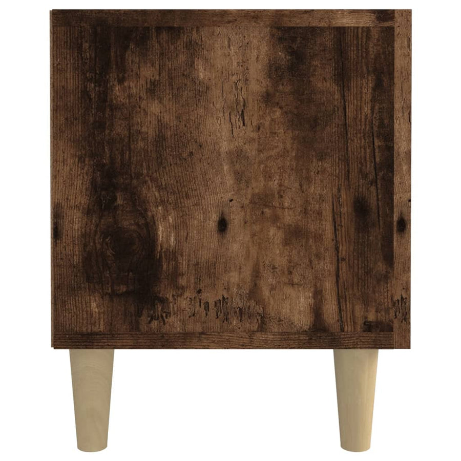 Tv-Meubel 80X3,5X40 Cm Bewerkt Hout Kleurig Gerookt eiken