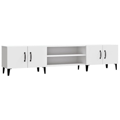Tv-Meubel 80X3,5X40 Cm Bewerkt Hout Wit