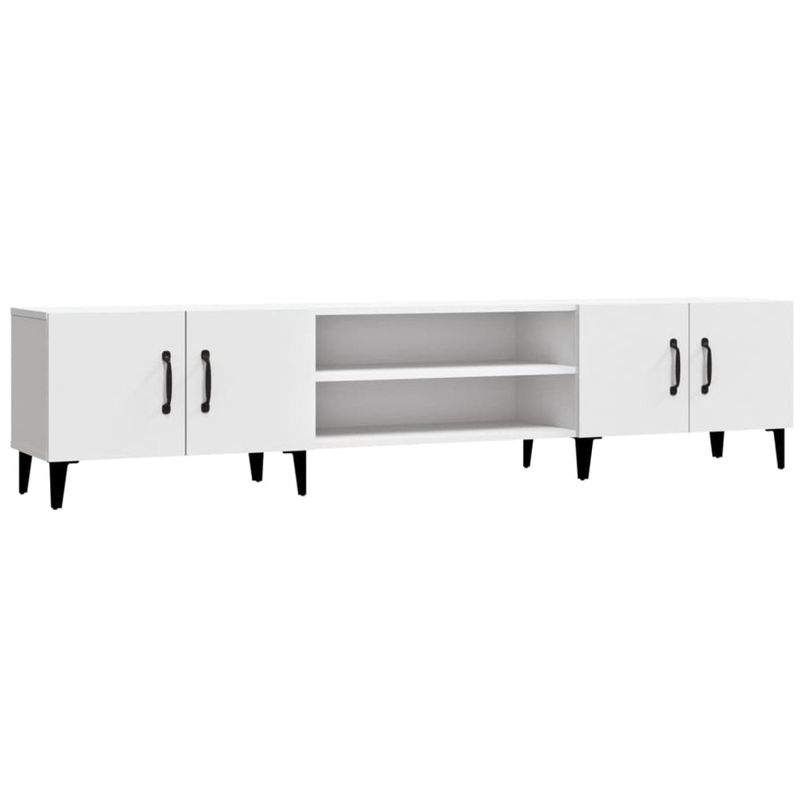 Tv-Meubel 80X3,5X40 Cm Bewerkt Hout Wit