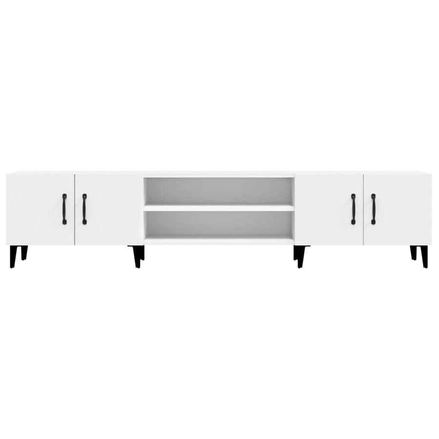 Tv-Meubel 80X3,5X40 Cm Bewerkt Hout Wit