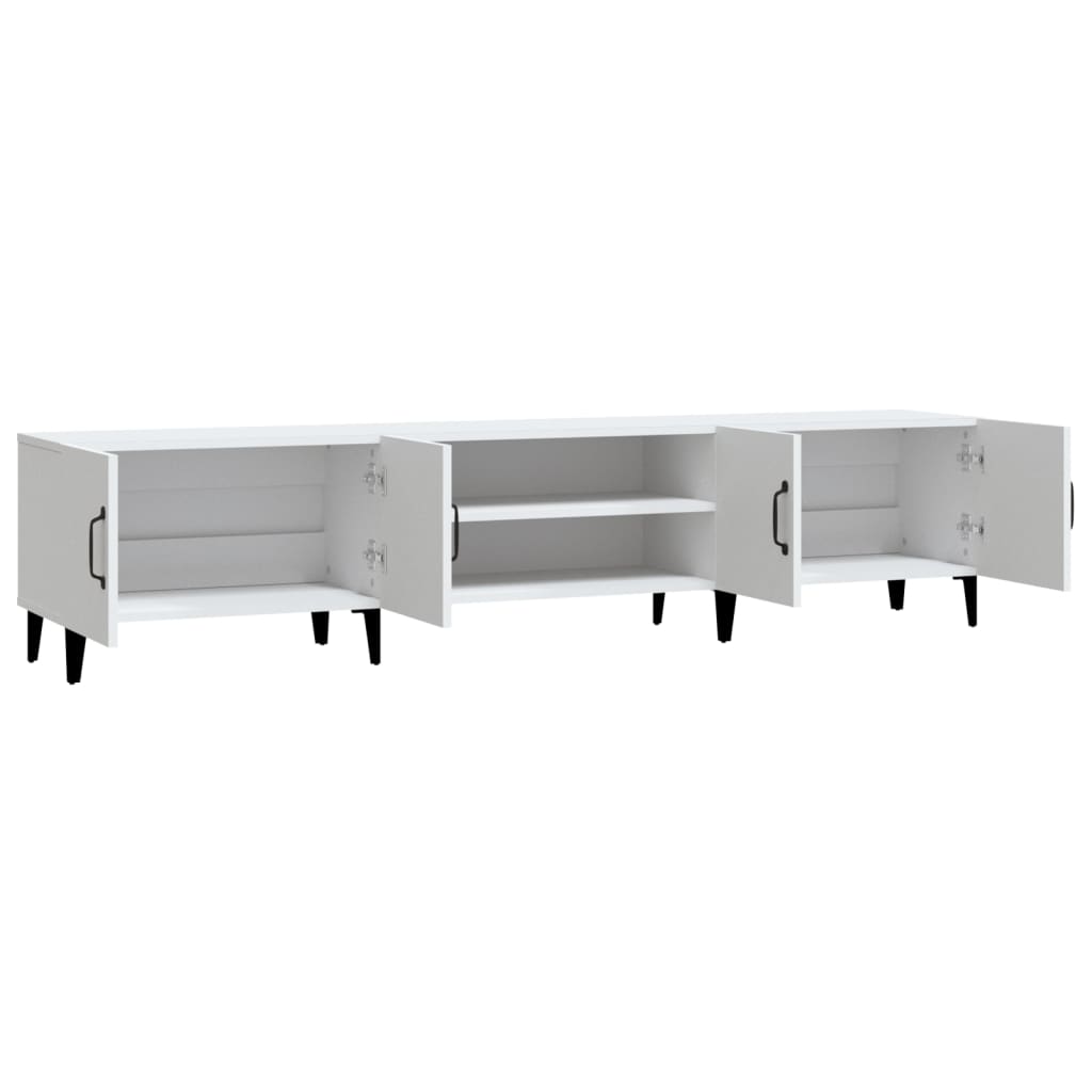 Tv-Meubel 80X3,5X40 Cm Bewerkt Hout Wit