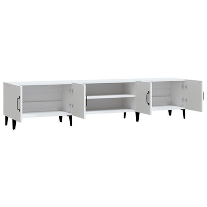 Tv-Meubel 80X3,5X40 Cm Bewerkt Hout Wit