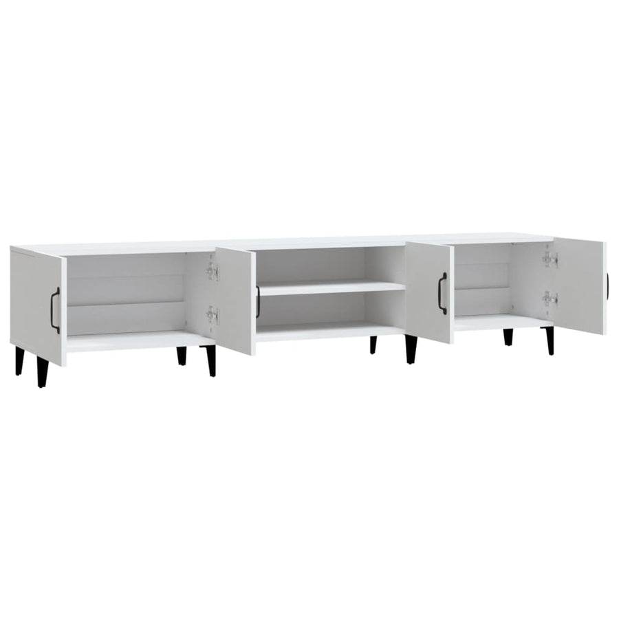 Tv-Meubel 80X3,5X40 Cm Bewerkt Hout Wit