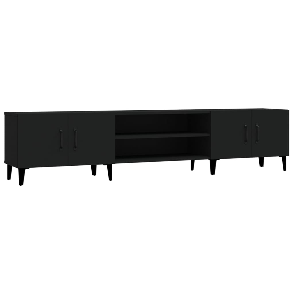 Tv-Meubel 180X31,5X40 Cm Bewerkt Hout Zwart
