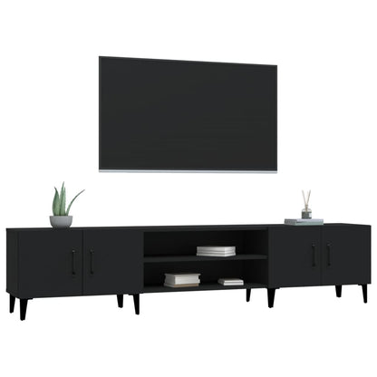 Tv-Meubel 180X31,5X40 Cm Bewerkt Hout Zwart