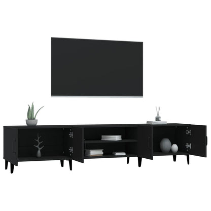 Tv-Meubel 180X31,5X40 Cm Bewerkt Hout Zwart