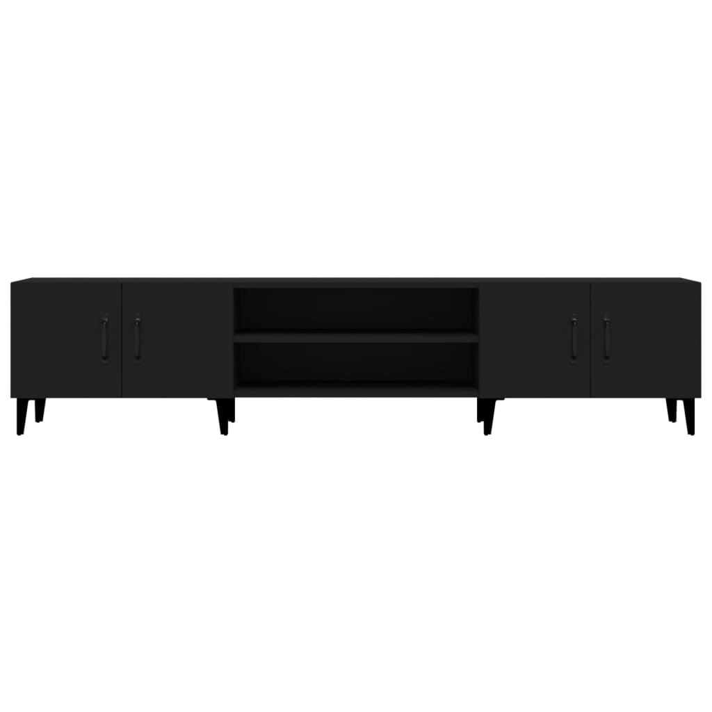 Tv-Meubel 180X31,5X40 Cm Bewerkt Hout Zwart