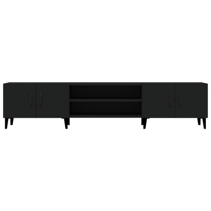 Tv-Meubel 180X31,5X40 Cm Bewerkt Hout Zwart