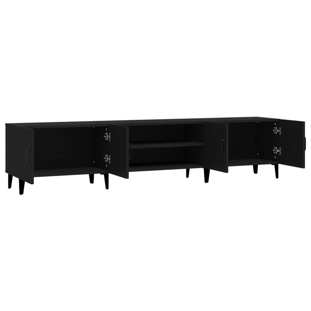 Tv-Meubel 180X31,5X40 Cm Bewerkt Hout Zwart