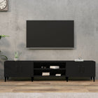 Tv-meubel 180x31,5x40 cm zwart bewerkt hout