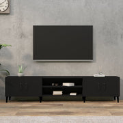 Tv-meubel 180x31,5x40 cm zwart bewerkt hout