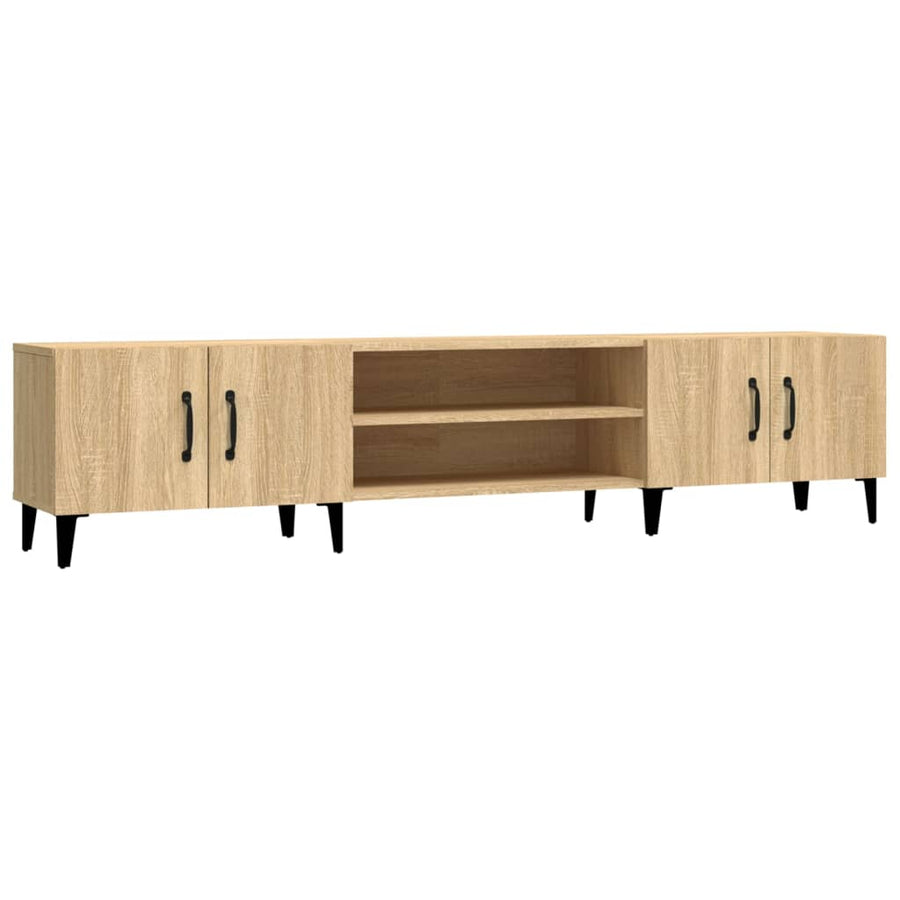 Tv-Meubel 180X31,5X40 Cm Bewerkt Hout Sonoma Eikenkleurig