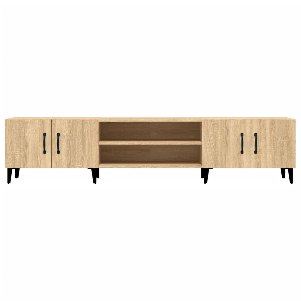 Tv-Meubel 180X31,5X40 Cm Bewerkt Hout Sonoma Eikenkleurig