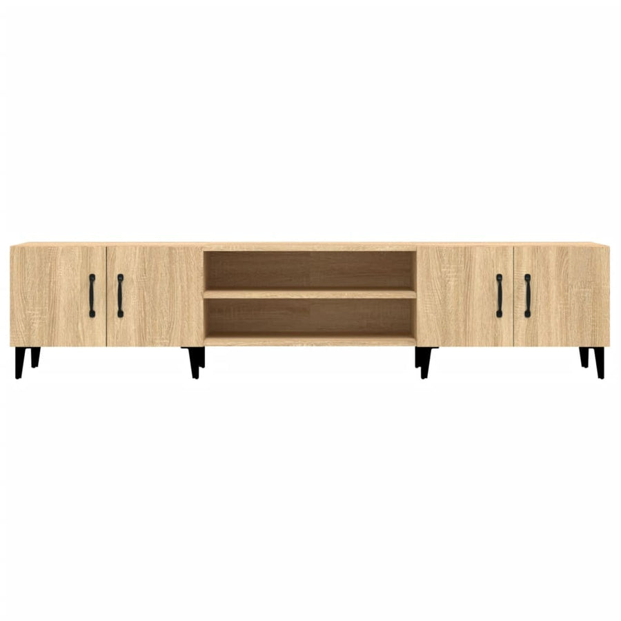 Tv-Meubel 180X31,5X40 Cm Bewerkt Hout Sonoma Eikenkleurig