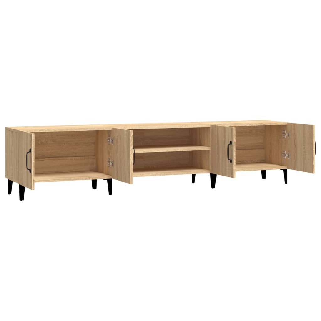 Tv-Meubel 180X31,5X40 Cm Bewerkt Hout Sonoma Eikenkleurig