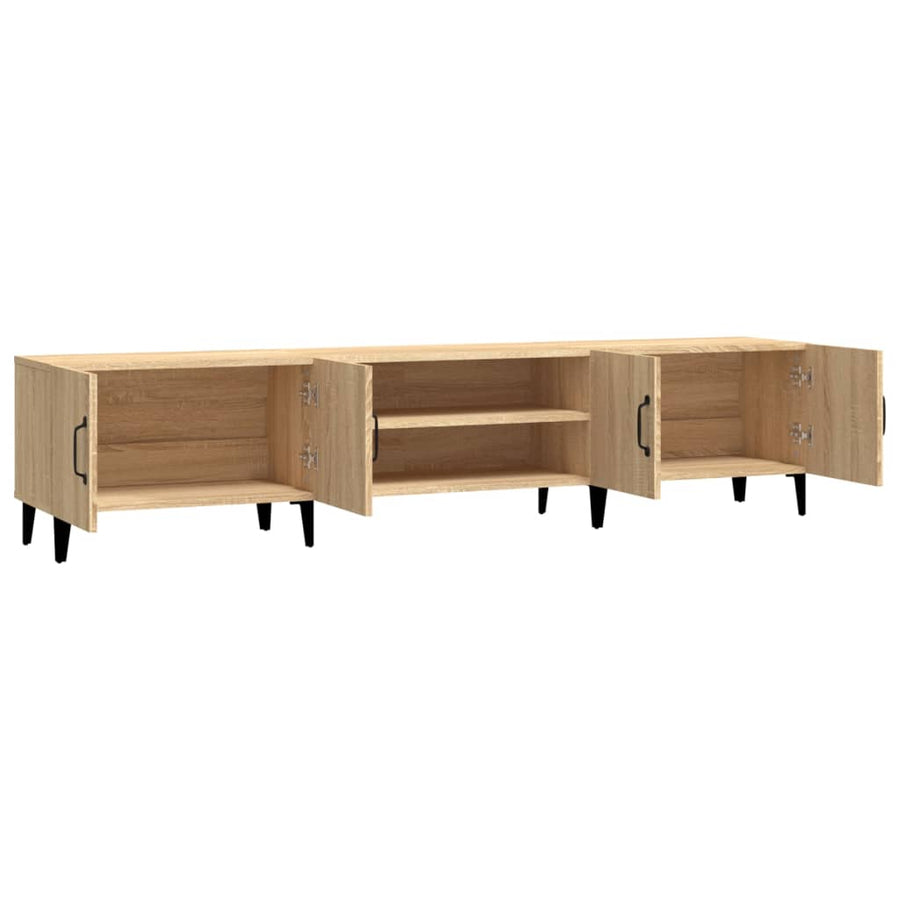 Tv-Meubel 180X31,5X40 Cm Bewerkt Hout Sonoma Eikenkleurig