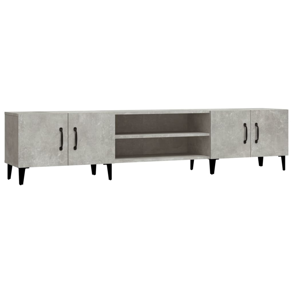 Tv-Meubel 80X3,5X40 Cm Bewerkt Hout Betongrijs