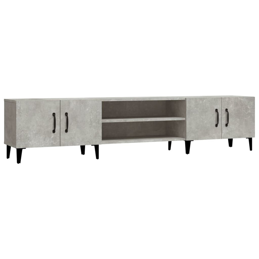 Tv-Meubel 80X3,5X40 Cm Bewerkt Hout Betongrijs