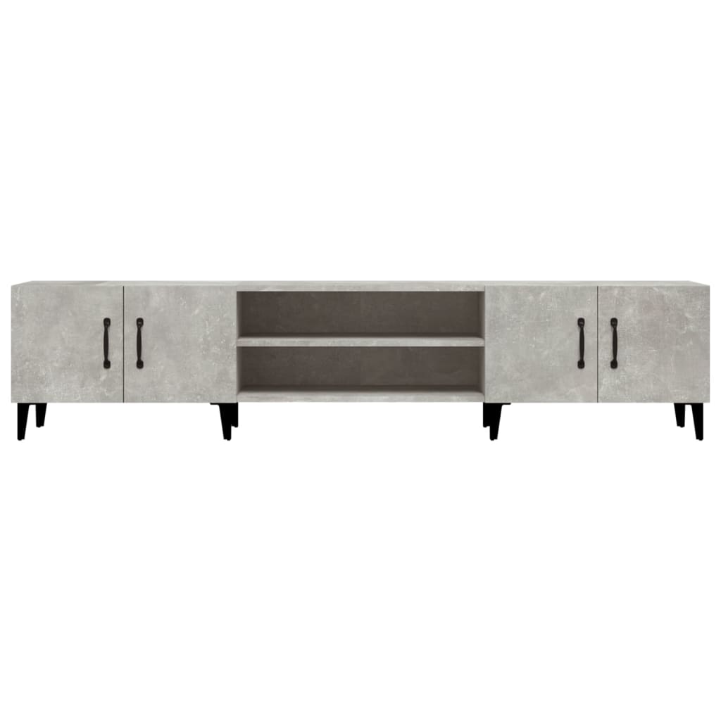 Tv-Meubel 80X3,5X40 Cm Bewerkt Hout Betongrijs