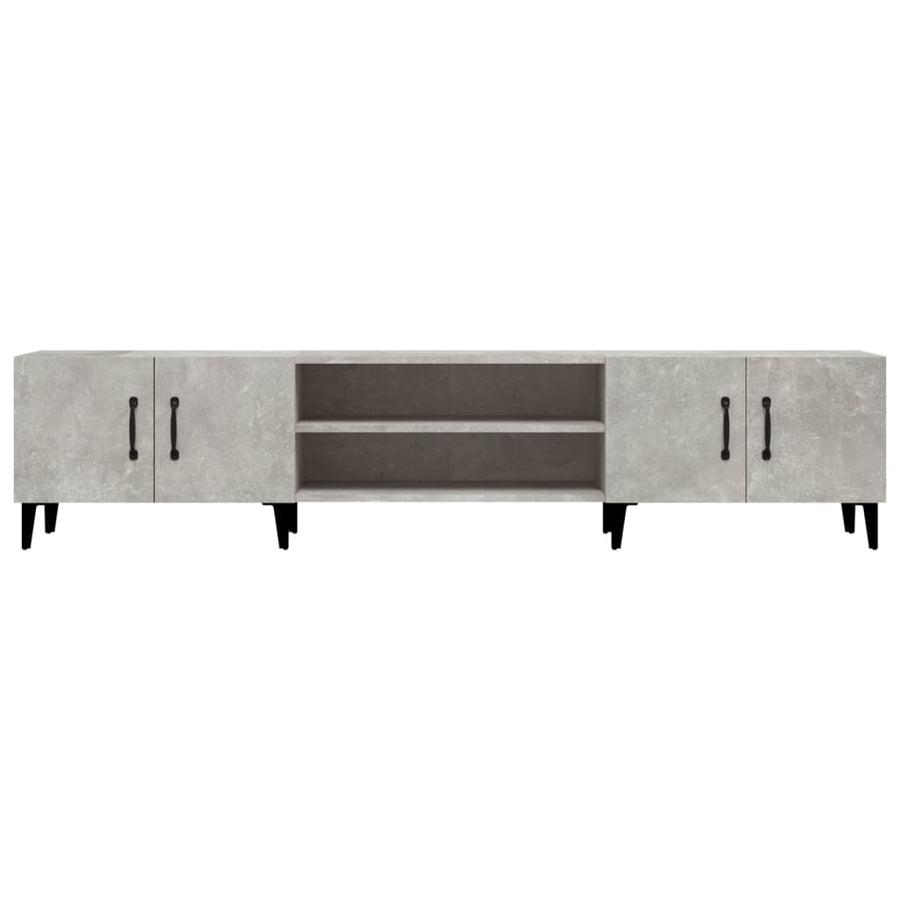 Tv-Meubel 80X3,5X40 Cm Bewerkt Hout Betongrijs