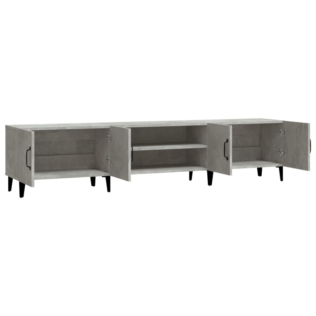 Tv-Meubel 80X3,5X40 Cm Bewerkt Hout Betongrijs