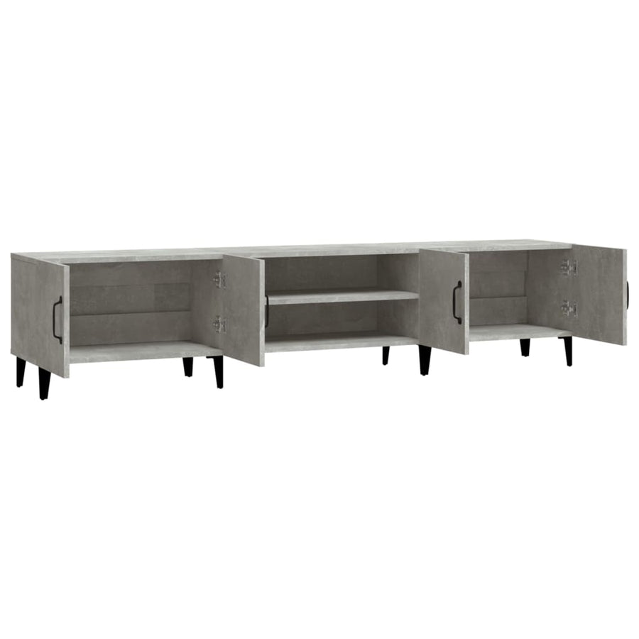 Tv-Meubel 80X3,5X40 Cm Bewerkt Hout Betongrijs