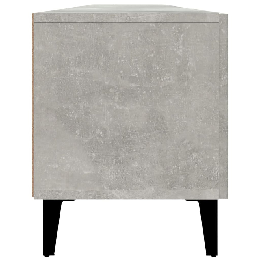 Tv-Meubel 80X3,5X40 Cm Bewerkt Hout Betongrijs