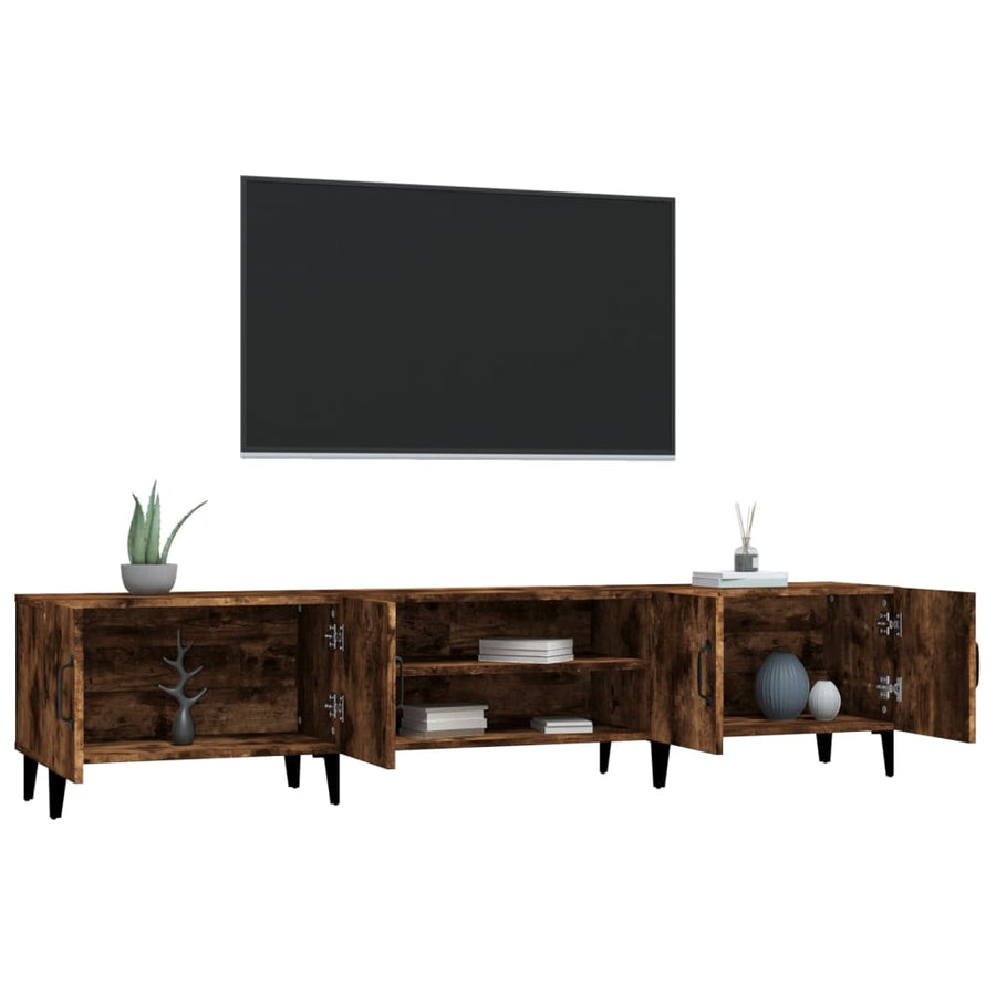 Tv-Meubel 180X31,5X40 Cm Bewerkt Hout Gerookt Eikenkleurig