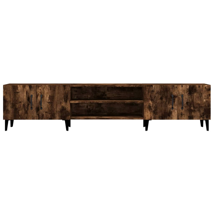 Tv-Meubel 180X31,5X40 Cm Bewerkt Hout Gerookt Eikenkleurig