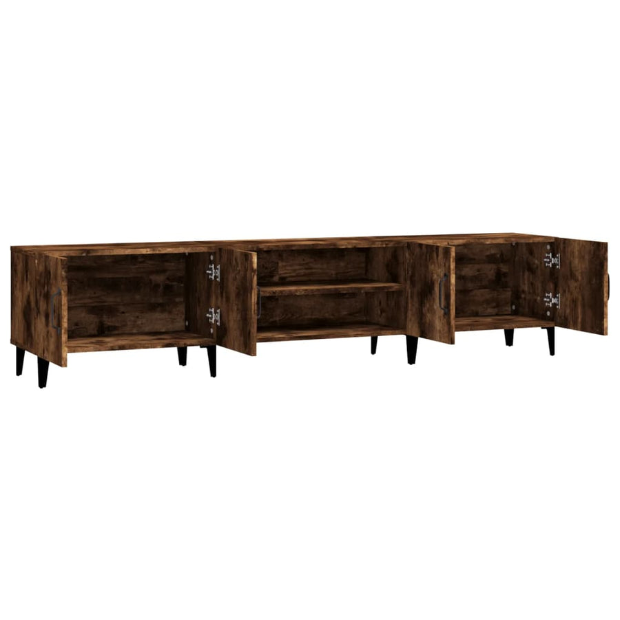 Tv-Meubel 180X31,5X40 Cm Bewerkt Hout Gerookt Eikenkleurig