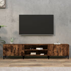 Tv-meubel 180x31,5x40 cm bewerkt hout gerookt eiken