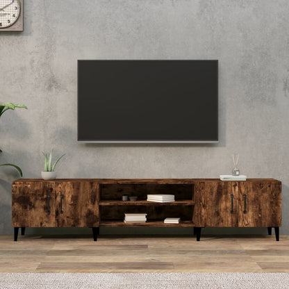 Tv-Meubel 180X31,5X40 Cm Bewerkt Hout Gerookt Eikenkleurig
