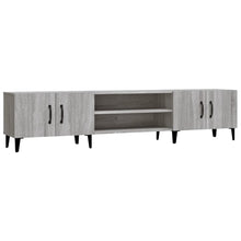 Tv-Meubel 80X3,5X40 Cm Bewerkt Hout Eikenkleurig Grijs sonoma