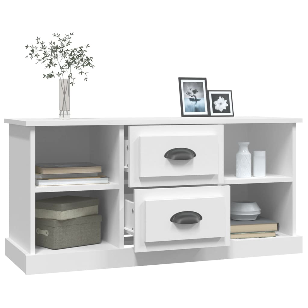 Tv-Meubel 99,5X35,5X48 Cm Bewerkt Hout Wit