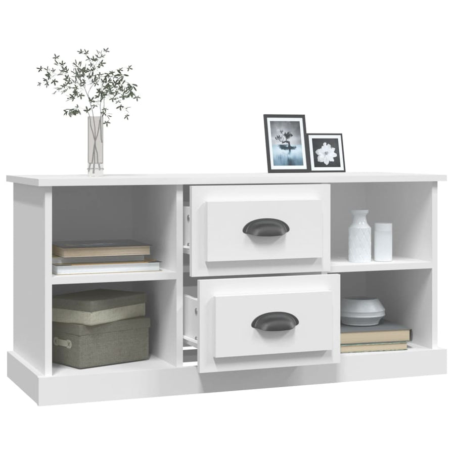 Tv-Meubel 99,5X35,5X48 Cm Bewerkt Hout Wit