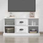 TV cabinet 99.5x35.5x48 cm engineered wood white