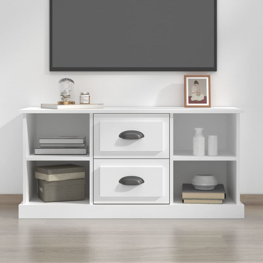 Tv-Meubel 99,5X35,5X48 Cm Bewerkt Hout Wit