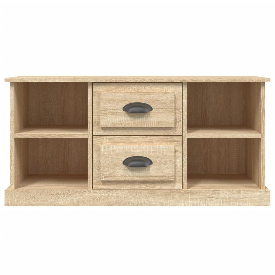 Tv-Meubel 99,5X35,5X48 Cm Bewerkt Hout Kleurig Sonoma eiken