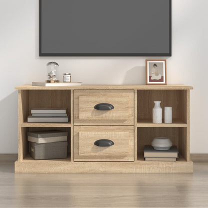 Tv-Meubel 99,5X35,5X48 Cm Bewerkt Hout Kleurig Sonoma eiken