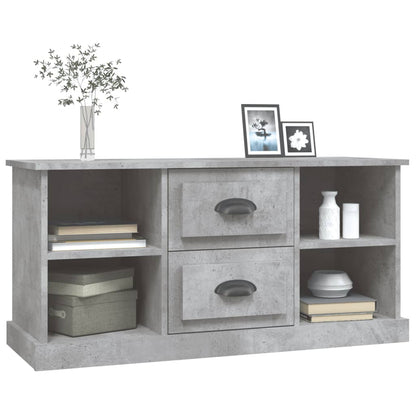 Tv-Meubel 99,5X35,5X48 Cm Bewerkt Hout Betongrijs