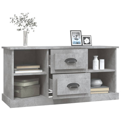 Tv-Meubel 99,5X35,5X48 Cm Bewerkt Hout Betongrijs