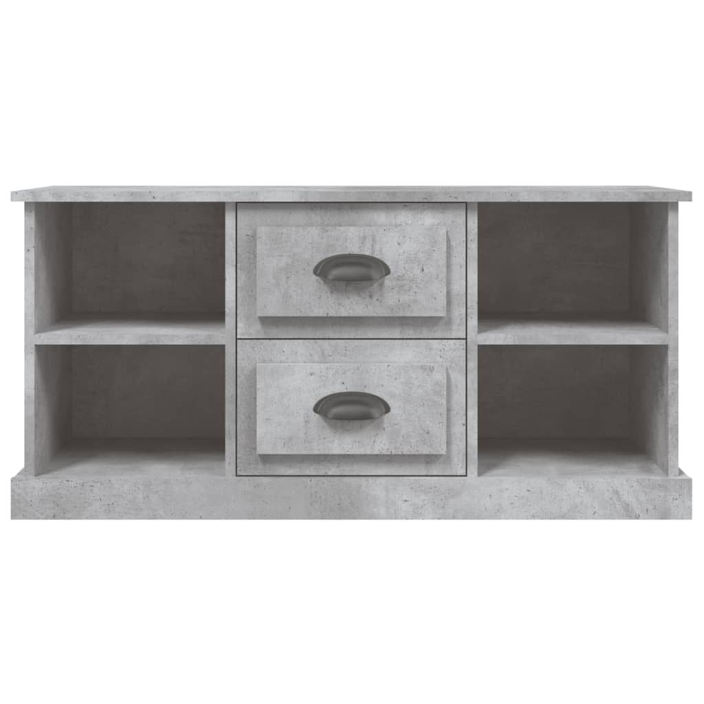 Tv-Meubel 99,5X35,5X48 Cm Bewerkt Hout Betongrijs