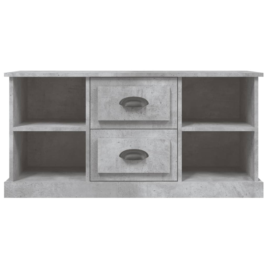 Tv-Meubel 99,5X35,5X48 Cm Bewerkt Hout Betongrijs