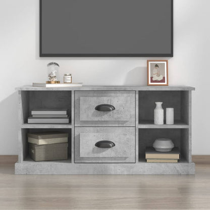 Tv-Meubel 99,5X35,5X48 Cm Bewerkt Hout Betongrijs