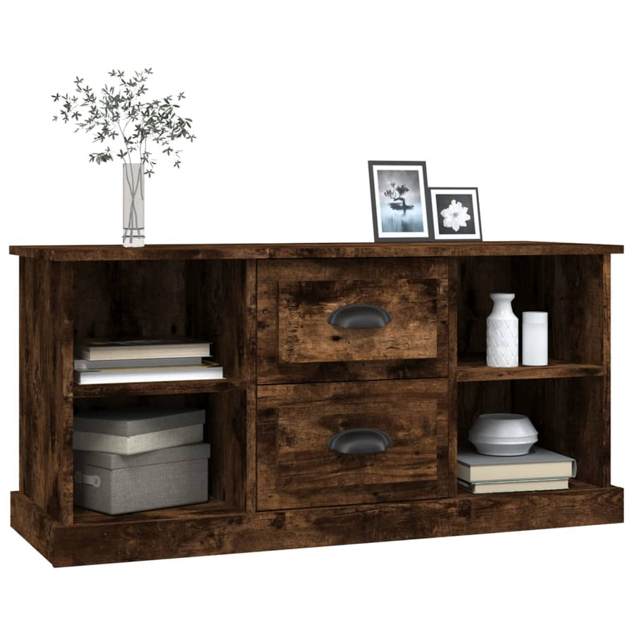 Tv-Meubel 99,5X35,5X48 Cm Bewerkt Hout Kleurig Gerookt eiken