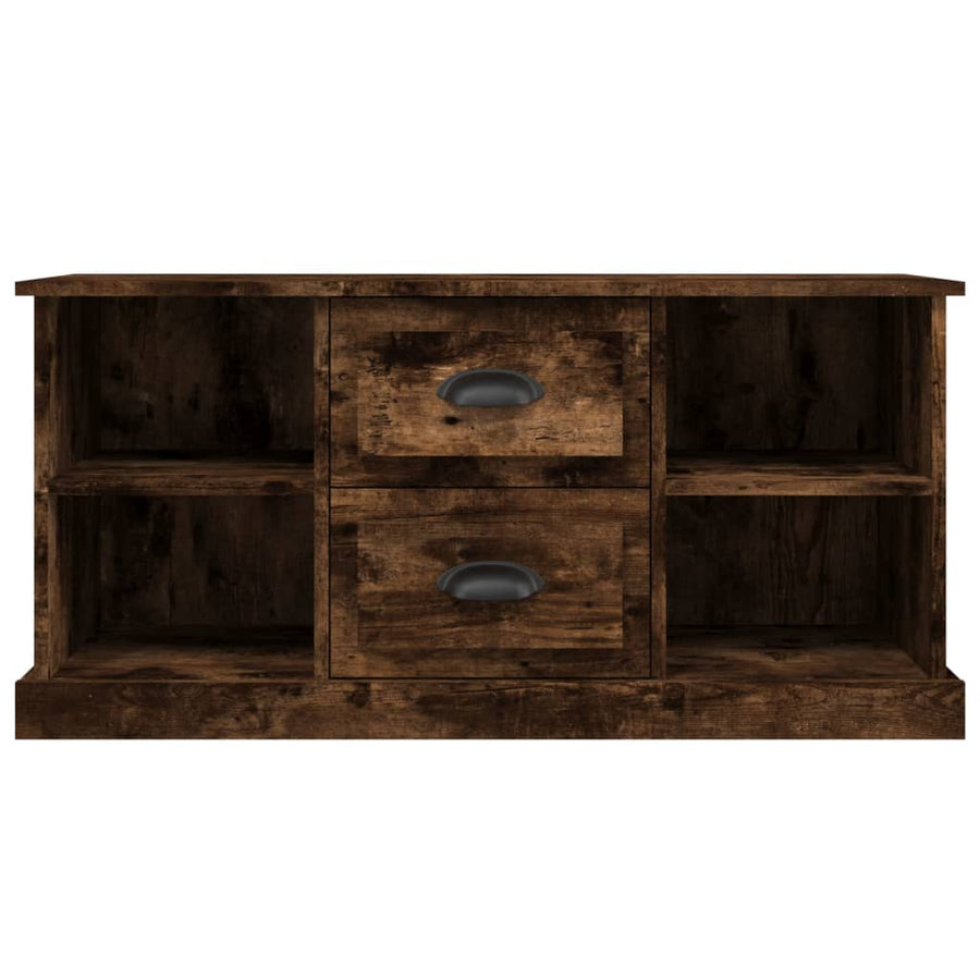 Tv-Meubel 99,5X35,5X48 Cm Bewerkt Hout Kleurig Gerookt eiken